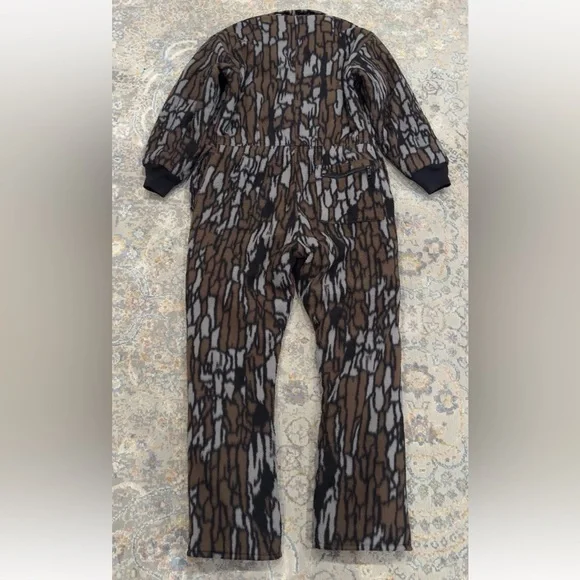 Vtg Cabela's Camoflauge Gorpcore Hunting PolarFleece Jumpsuit Made US Sz M 38-40 - Picture 10 of 10